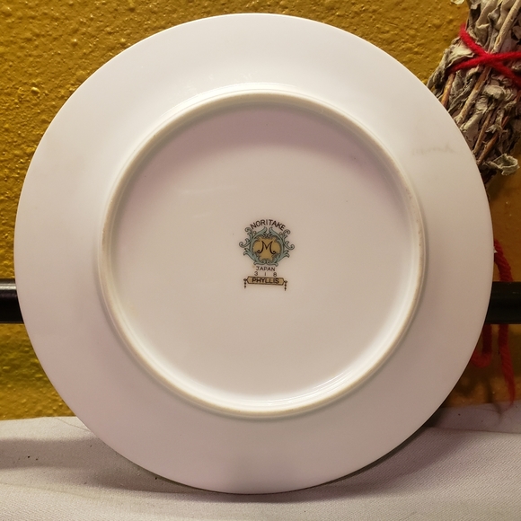 1 Vtg 1933 Bread/Butter Plate Phyliss By Noritake Roses Flowers Porcelain Gold - Picture 4 of 5